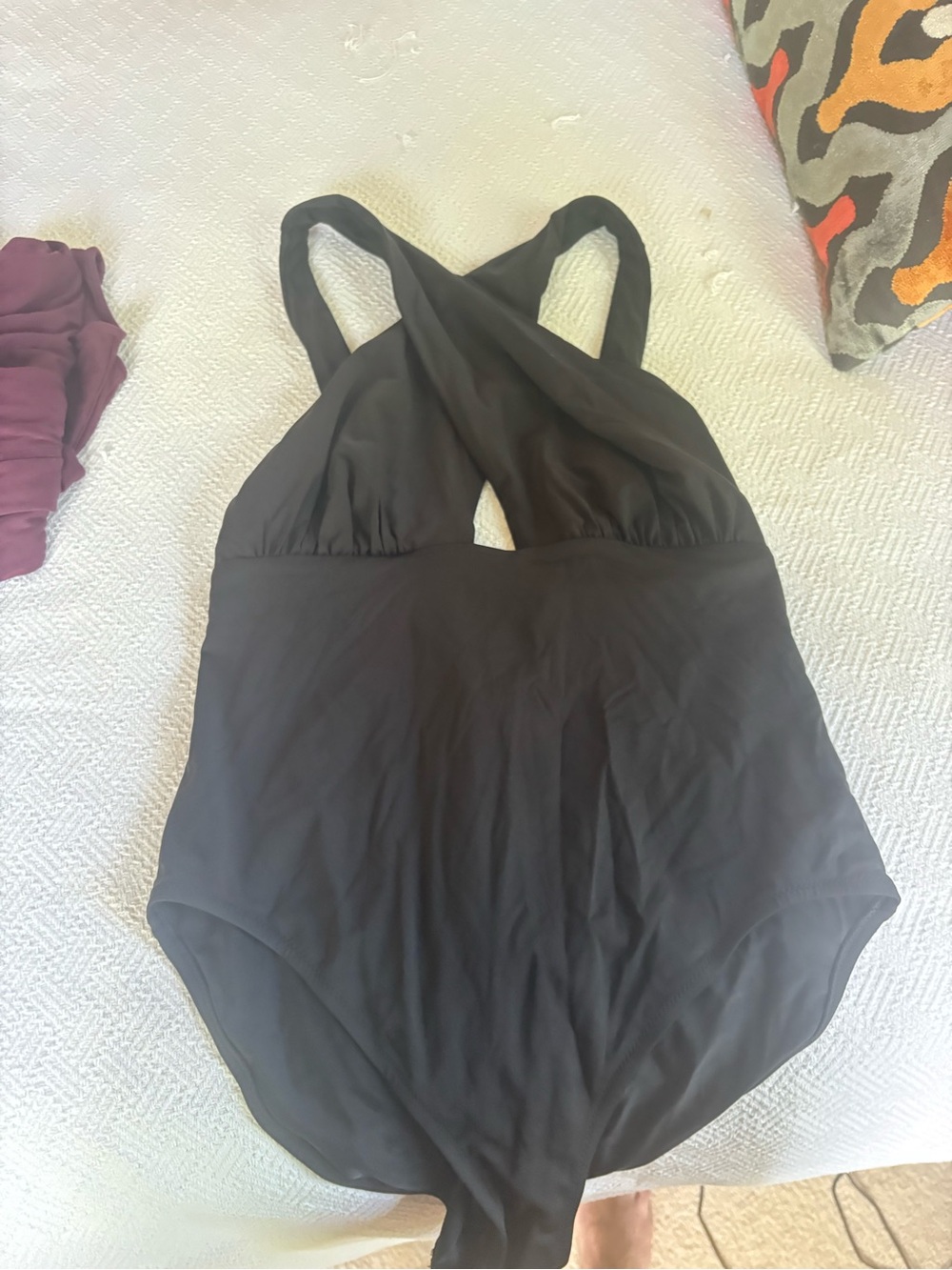 CALIA by Carrie Underwood Black One-Piece Swimsuit with Crossed Front